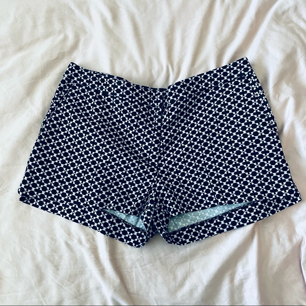 H&M Black and White Geometric Shorts